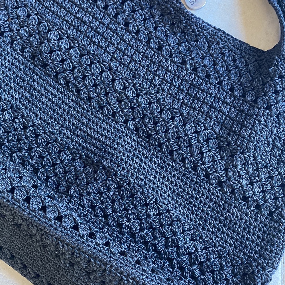 The Sak NWT Laguna Beach Black Open Knit Tote Bag - Picture 8 of 9